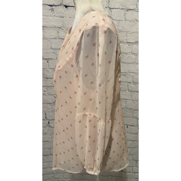 Two by Vince Camuto Women Long Sleeve Top Blouse Pink Size Small - Picture 2 of 5